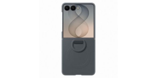 Coque SAMSUNG Flip8 silicone anneau magnetique Noir