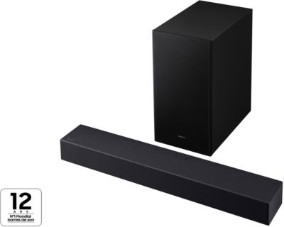 Barre de son SAMSUNG HW-B420F noire - Dolby Atmos, Bluetooth, Wi-Fi, avec caisson filaire