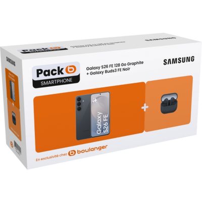 Location Smartphone SAMSUNG Pack S26FE 5G128Go Graphite + Galaxy Buds 3 FE Noir