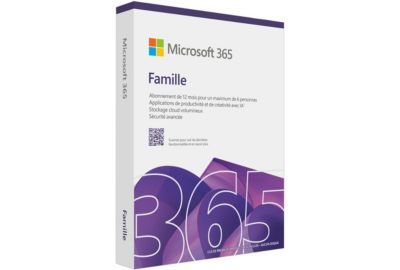 Logiciel de bureautique MICROSOFT 365 Famille 12 mois 2025