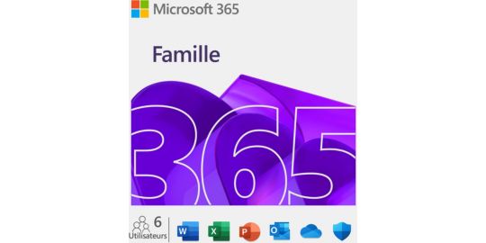 Logiciel de bureautique MICROSOFT 365 Famille 12 mois 2025