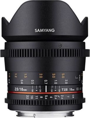 Objectif pour Reflex SAMYANG 16mm T2.6 VDSLR Nikon