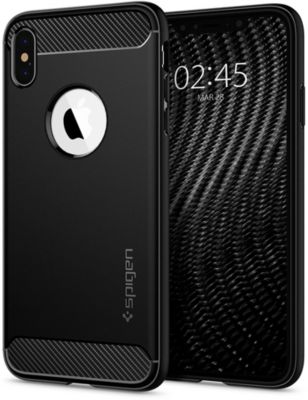 coque iphone xs fine noir spigen