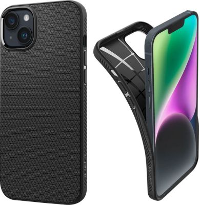 Coque SPIGEN iPhone 14 Motif Géométrique Noir Mat Coque SPIGEN iPhone 14 Motif Géométrique Noir Mat