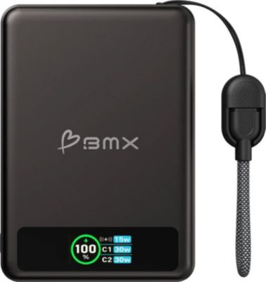 Batterie externe BMX SolidSafe 10000mAh Qi2 15W Écran LCD