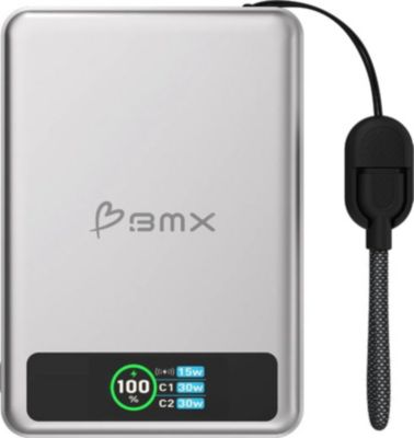 Batterie externe BMX SolidSafe 10000mAh Qi2 15W Écran LCD