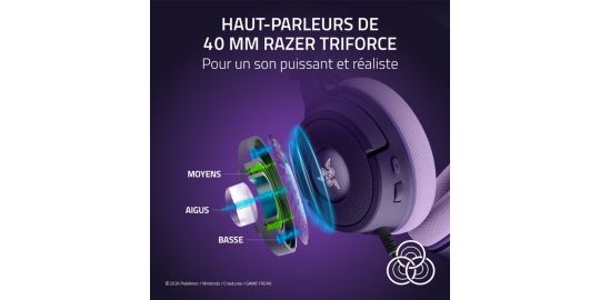 Casque gamer RAZER KRAKEN V4 X POKÉMON MENTALI NOCTALI ED
