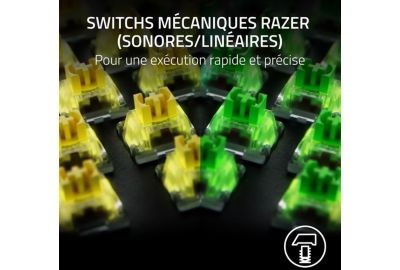 Clavier gamer RAZER BLACKWIDOW V4 X SWITCH JAUNE