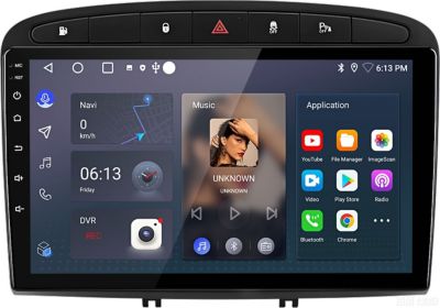 Autoradio connecté JUNSUN pour Peugeot 308 SW 408 2012-20 2+64G