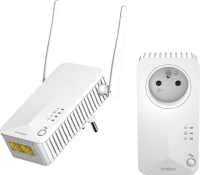 TP-Link TL-WPA8631P CPL WiFi AV1300 Port Gigabit avec Prise gigogne & CPL  2000 Mbps avec 2 Ports Ethernet Gigabit et Prise Intégrée, Kit de 2 