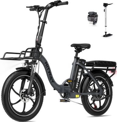 Vélo électrique HITWAY VAE 20 Pouces Pliable 36V15.6Ah Argent