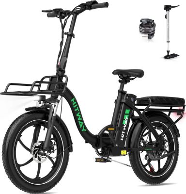 Vélo électrique HITWAY VAE 20 Pouces Pliable 36V15.6Ah Noir