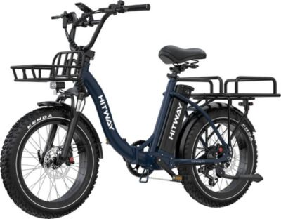 Vélo électrique HITWAY 48V25Ah Pliable 20*4.0 VAE Bleu
