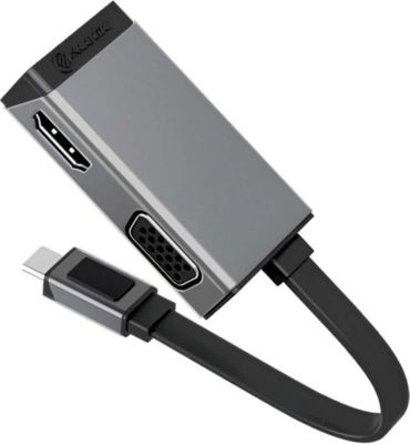 Adaptateur USB-C/HDMI A-LOGIC Duo Play 2-en-1 USB-C vers HDMI et VGA