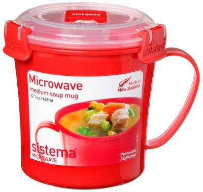 Mug SISTEMA soupe micro-ondes à clips 656 ml