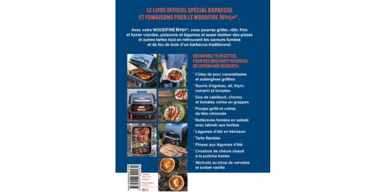 Livre de cuisine HACHETTE Barbecue & Fumaisons au Woodfire Ninja