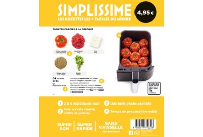 Livre de cuisine HACHETTE Simplissime Airfryer Ninja 1 plat et c