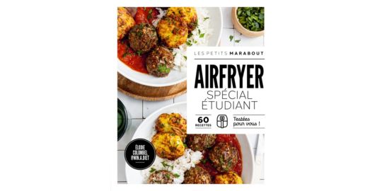 Livre de cuisine MARABOUT recettes au Airfryer spécial etudiant