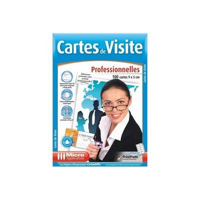 Papier créatif MICRO APPLICATION 100 CARTES DE VISITES PRO Papier créatif MICRO APPLICATION 100 CARTES DE VISITES PRO