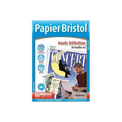 Papier créatif MICRO APPLICATION 30f A4 Bristol Recto Verso