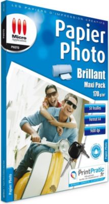 Papier photo Micro Application Photo Maxi Pack A4 Brillant 170g/m2 50f