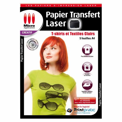 Avery - Papier transfert sur T-shirt/Textile clair - 15 feuilles A4 -  impression laser Pas Cher