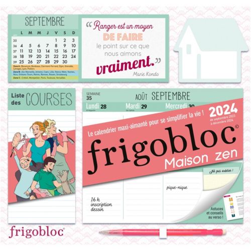 Frigobloc Mensuel 2024 - Calendrier d'organisation familiale