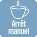 Arrêt de l'écoulement du café dans la tasse