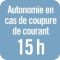Autonomie en cas de coupure de courant