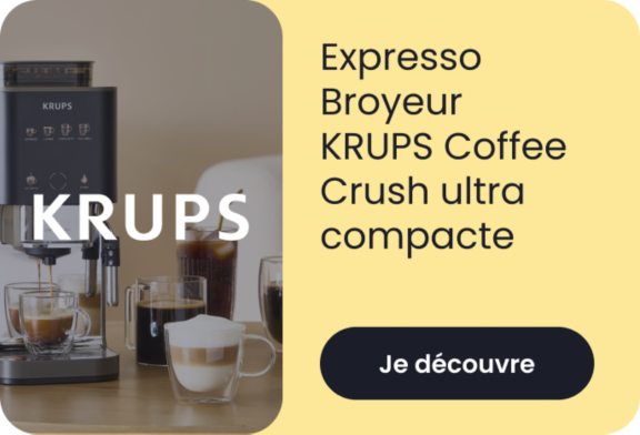 Expresso Broyeur KRUPS Coffee Crush ultra compacte