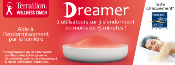 Dreamer de Terraillon, aide à l'endormissement par la lumière