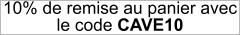 Code promo CAVE10