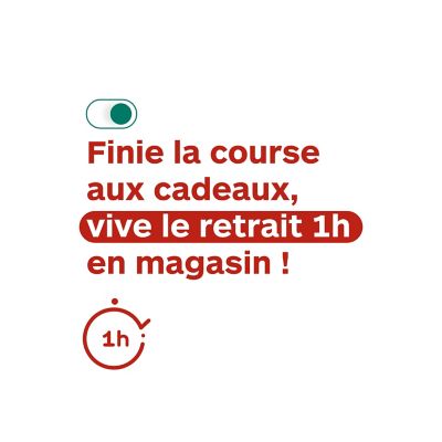 Retrait 1h en magasin ou Drive