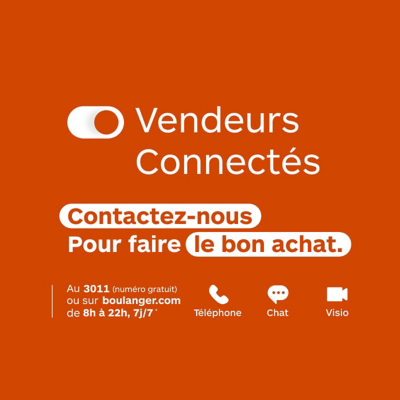 nos vendeurs vous accompagnent à distance par téléphone, chat, visio ou sur rendez-vous !