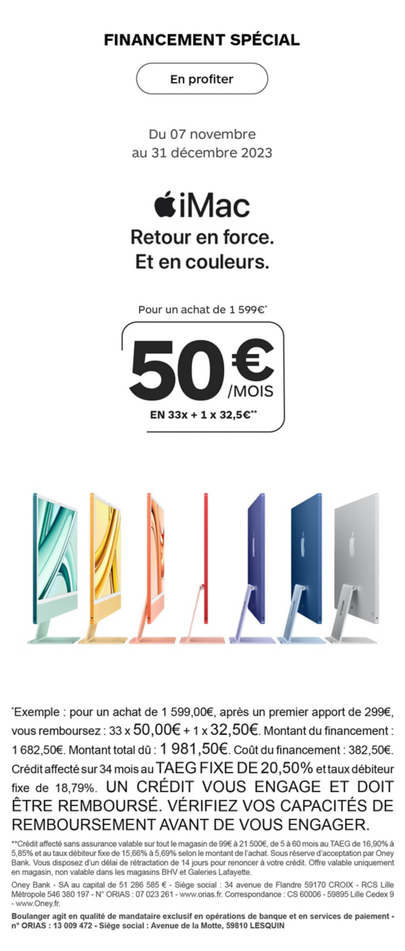 iMac retour en force. Et en couleur