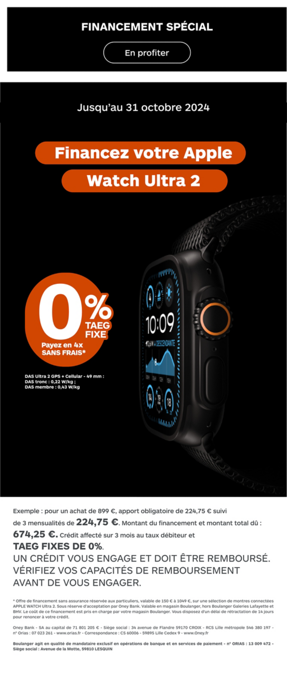 Financez votre Apple Watch Ultra 2
