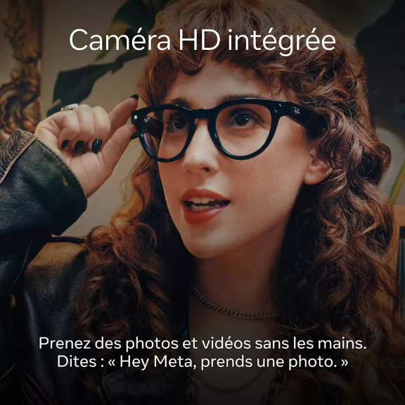 image montrant la posssibilité de prendre des photos et des vidéos avec les lunettes connectées
