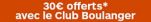 Offre club 30 euros