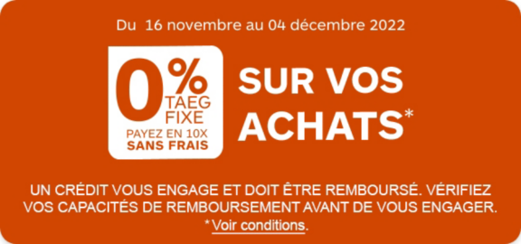 10x sans frais sur vos achats 