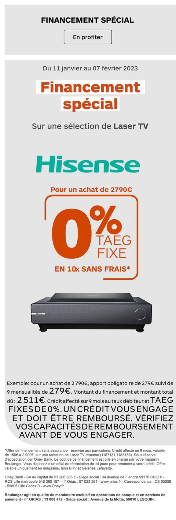 offre de financement