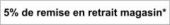 remise 5 pourcent au panier