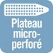 Plateau microperforé