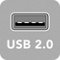 USB 2.0 plaqué or