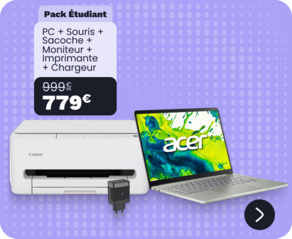 Le pack étudiant 1242213 + 8010908 + 1227930 999,96€ > 779€