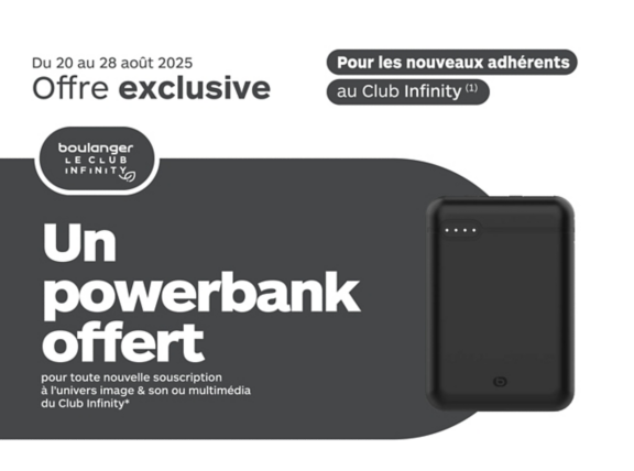 Un powerbank offert