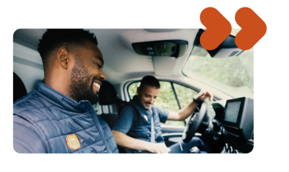 Technicien dans un camion