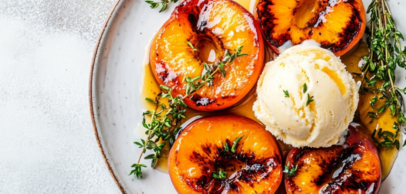 Peches roties barbecue