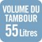 Volume tambour (Litres)