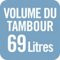 Volume tambour (Litres)