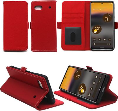 Housse XEPTIO Google Pixel 6A 5G pochette rouge Housse XEPTIO Google Pixel 6A 5G pochette rouge